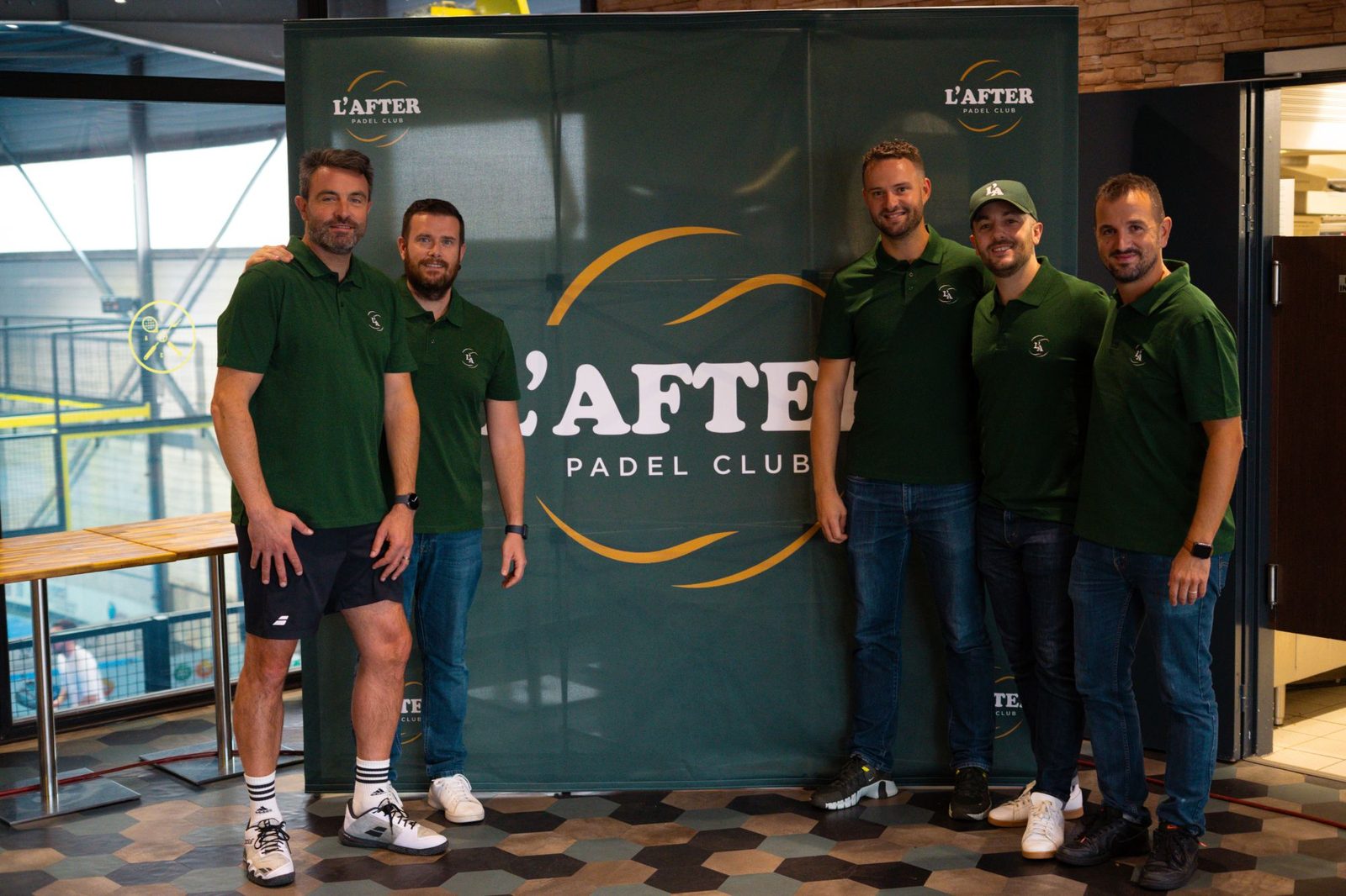 Les 5 associés fondateurs de L'After Padel Club